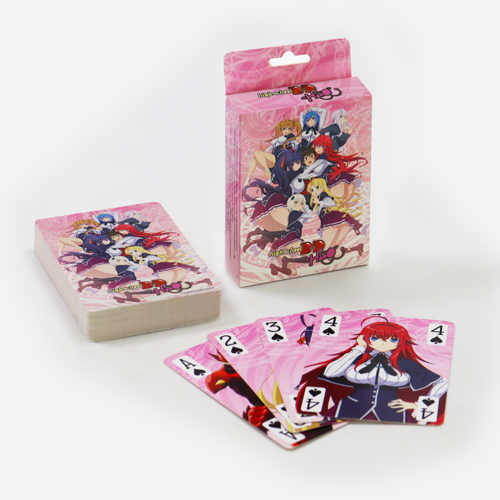 Custom printed Japanese anime girls lovely style playing cards printing design high quality playing card for supermarket sale