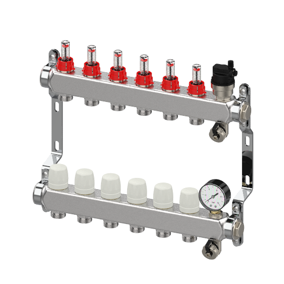 New Release Floor Heating System Water Underfloor Water Pipes Stainless Steel Under Floor Heating Manifold