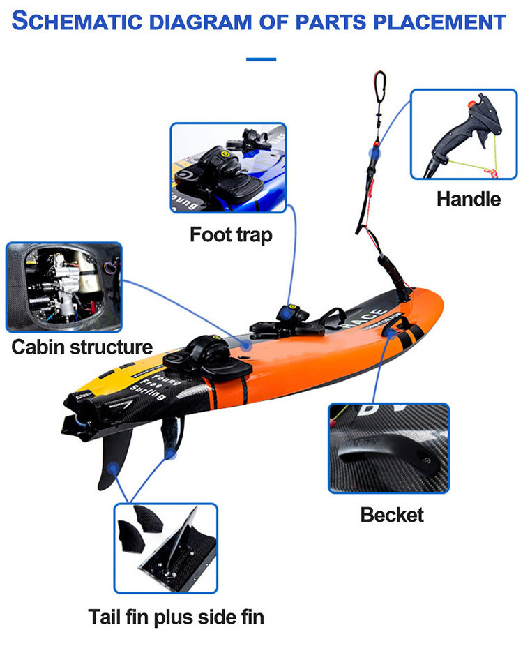 110cc Jet Board Gas fuel Powered Surfboard