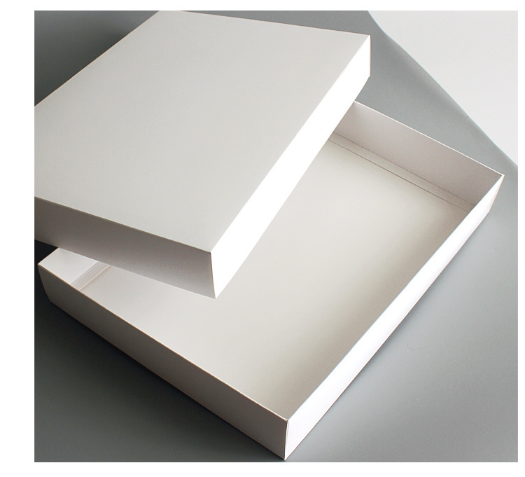 wholesale custom logo cardboard paper shoe clothes T-shirt packaging gift box with lid