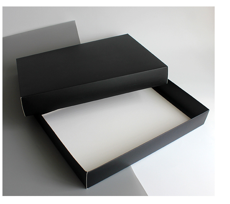 wholesale custom logo cardboard paper shoe clothes T-shirt packaging gift box with lid