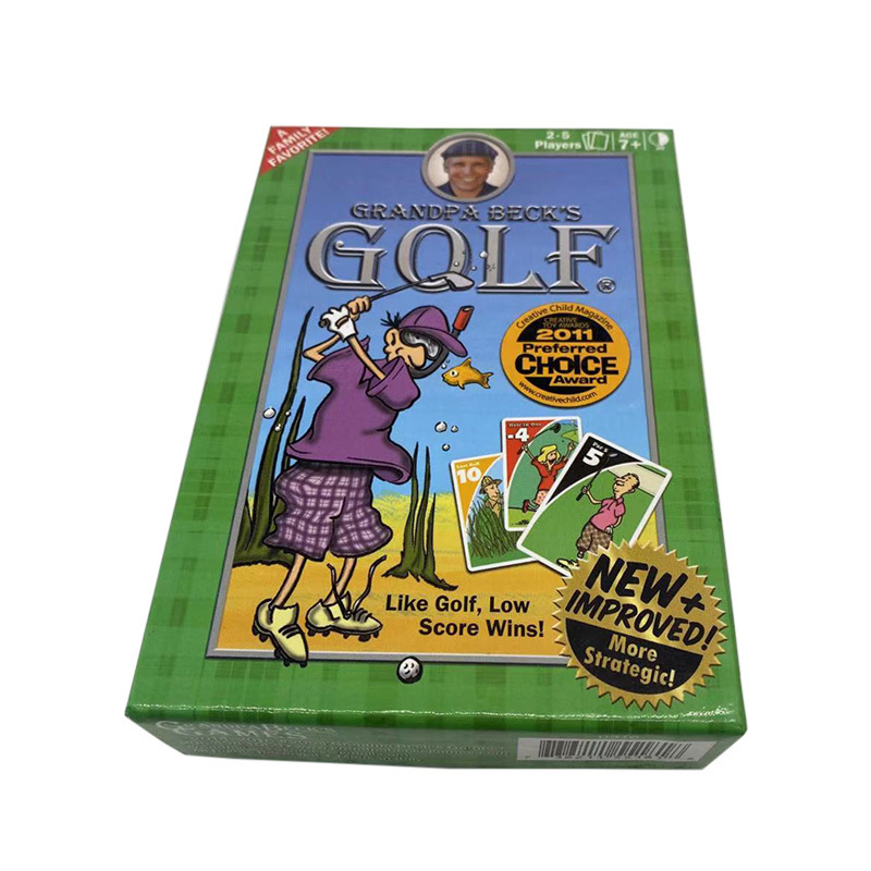 Custom Education golf card game Factory Design fun playing golf drinking game paper card