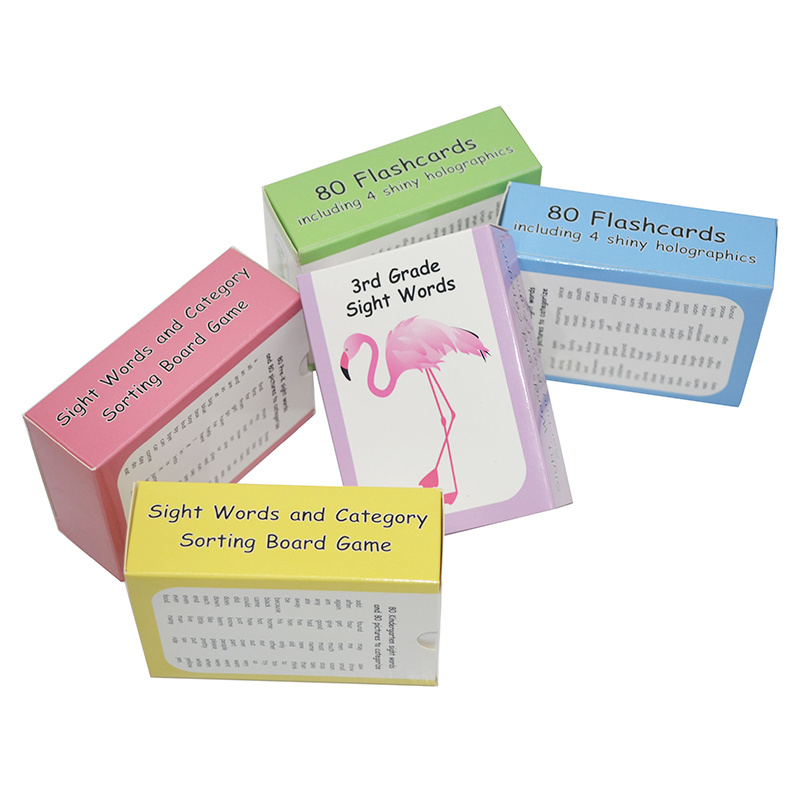 Custom printed kids dry erasable educational flash cards printing children abc alphabet learning card