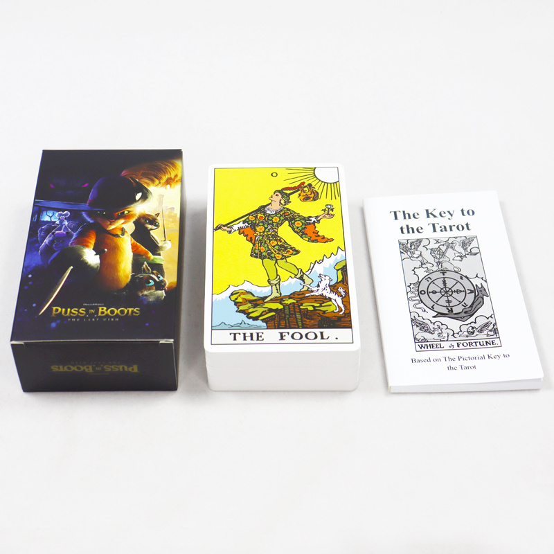 Custom personal making sublimation oracle tarot cards with instruction book factory printing cat tarot card new design