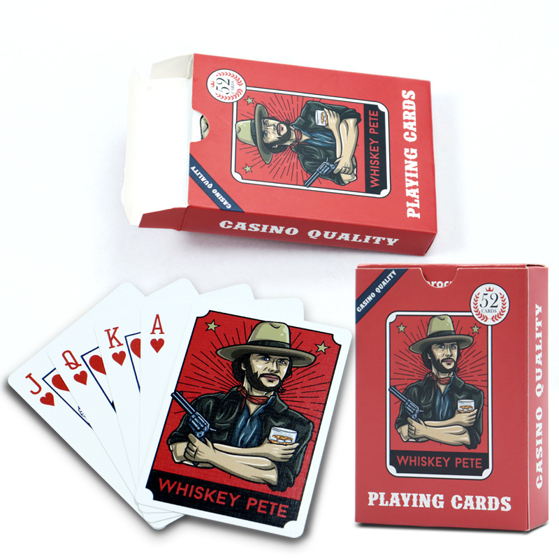 Custom Printing Playing Cards Cowboy Style Paper Poker Game Cards Personalized Recreation Playing Cards with box