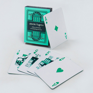 custom design green poker decks game cards factory printed Logo fashion green gold edge paper playing cards