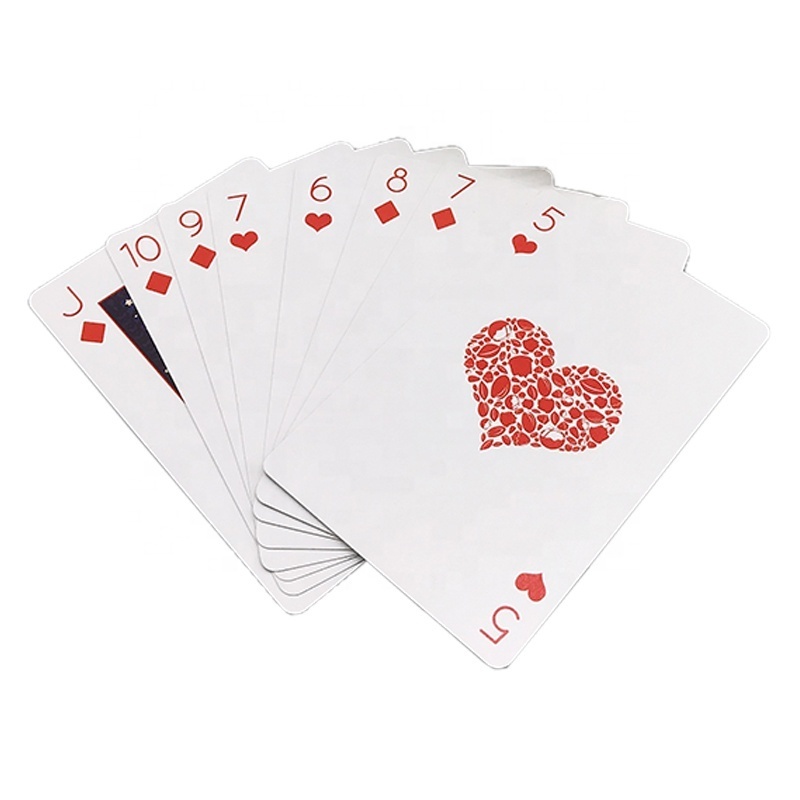 custom printed high quality advertising playing cards printing make your logo cartoon purple cute playing card