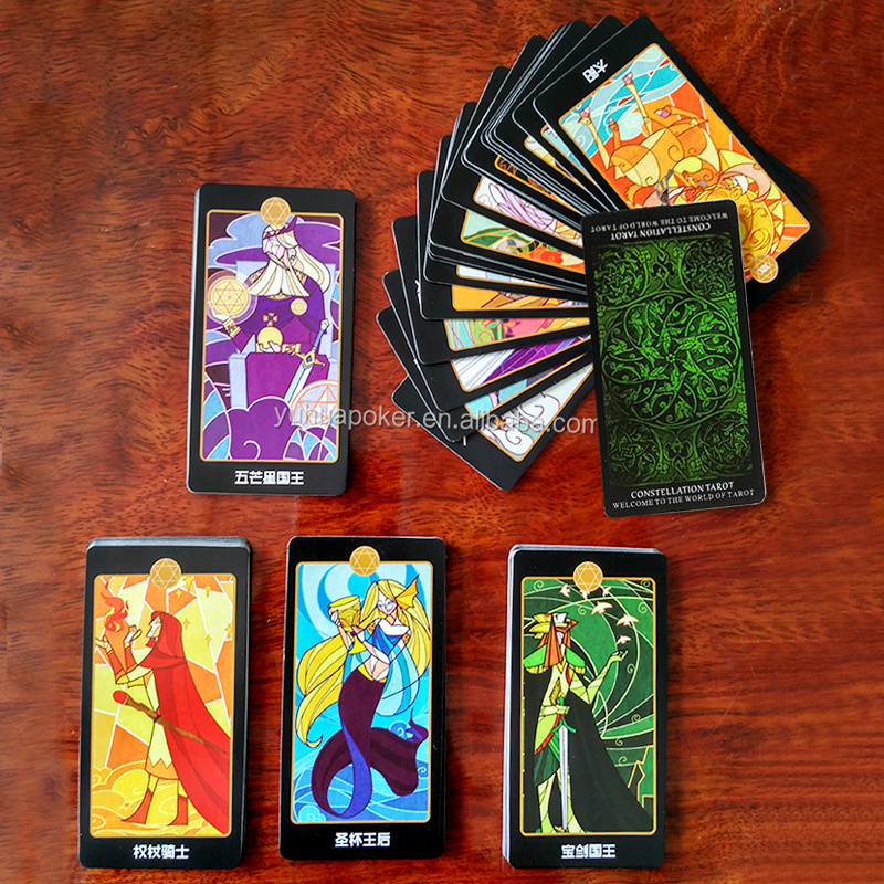 custom Sailor Moon most beautiful holgraphic tarot game cards design printing holy grail tarot deck 78 tarot cards