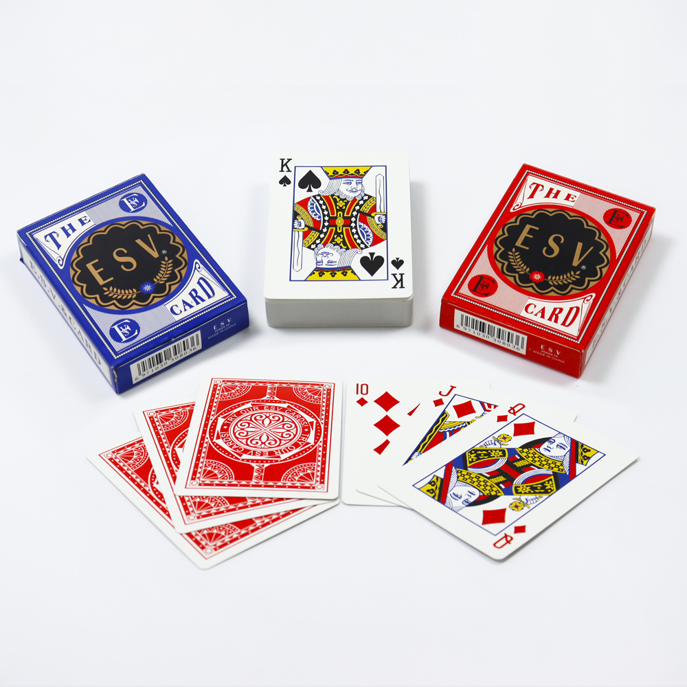 Wholesale Casino Entertainment Supplies Paper Playing Cards Custom Printed 310gsm Black Core Durable Paper Playing Cards