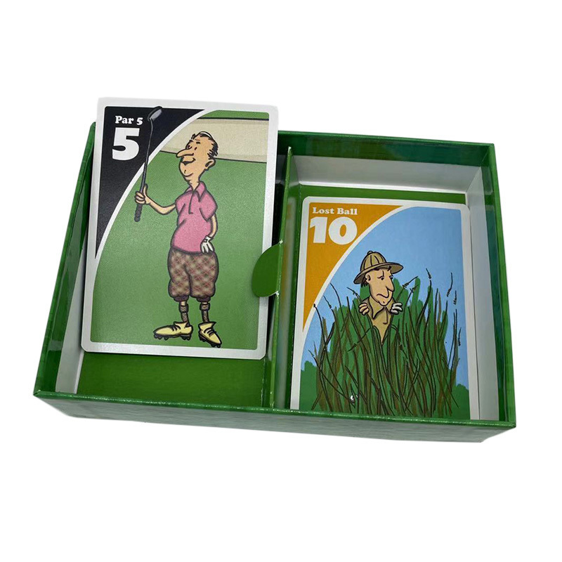 Custom Education golf card game Factory Design fun playing golf drinking game paper card