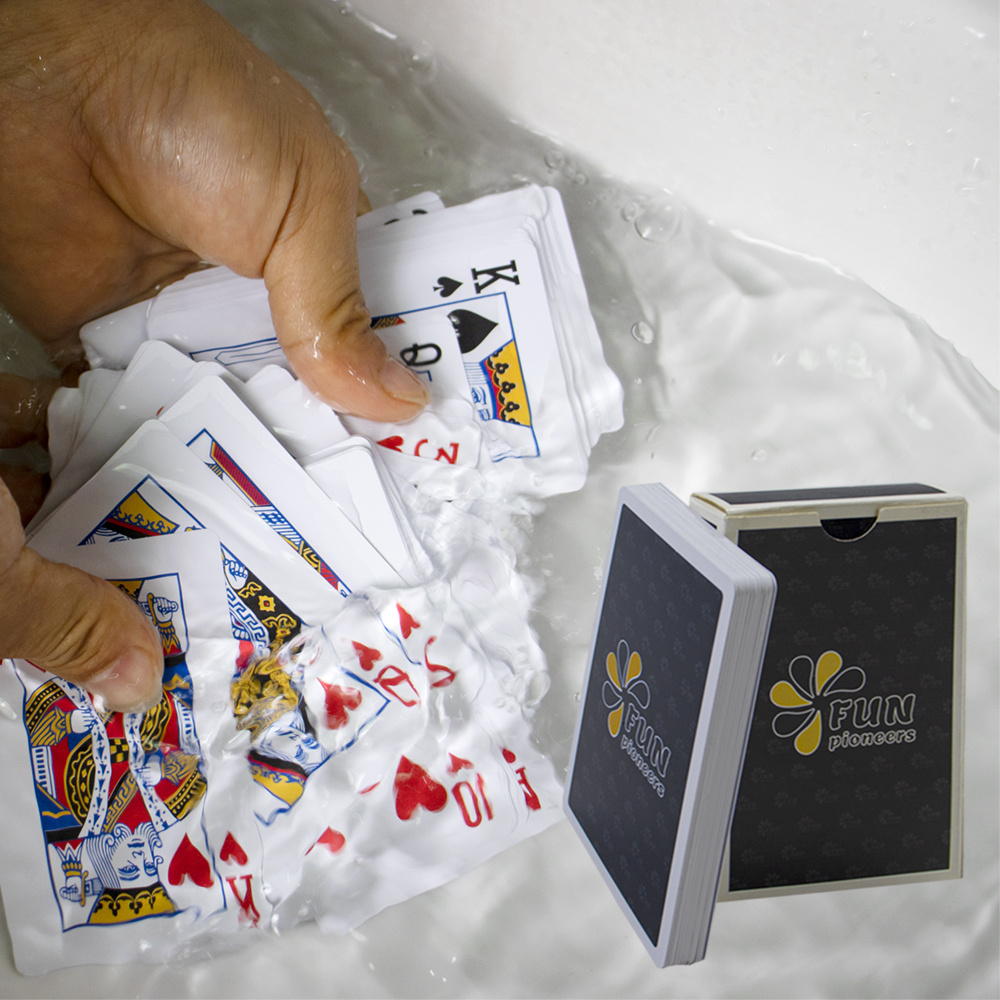 Custom oem waterproof playing card printing durable plastic playing card with own logo design in bulk