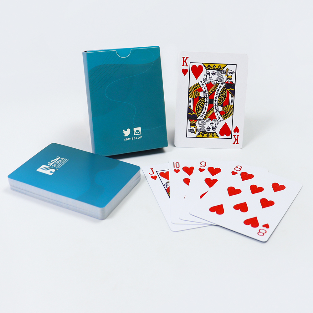 Manufacture Waterproof Casino Plastic 52 Deck Playing Poker Card Custom Design Printing Playing Cards Logo