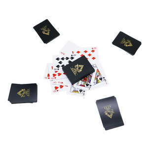 Textured Gold Foil Angel Print Poker Plastic Playing Cards Custom Design Bridge Size Playing Cards