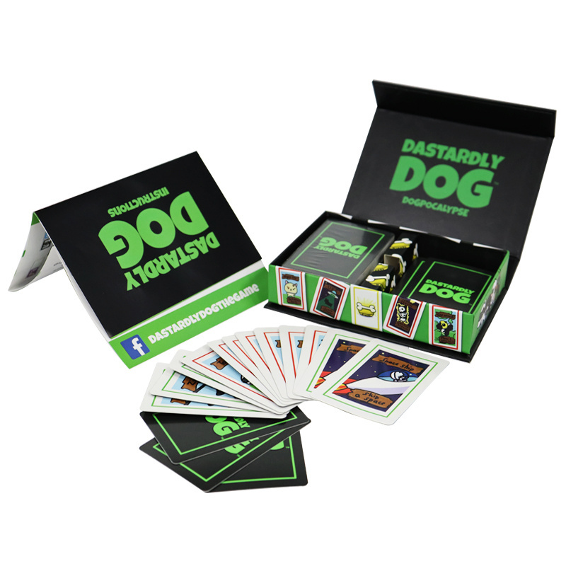 Original Funny Dog Instructions Card Game Custom Manufacturer Family Game Cards With Magnetic Box