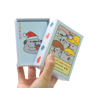 Personalized Printing Animal cartoon dog Playing cards custom Playing cards deck 100% plastic wholesale pvc poker cards