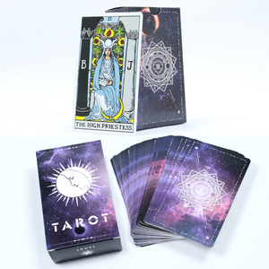 Guangzhou yuhua playing cards printing customised tarot card deck with book wholesale high quality paper tarot