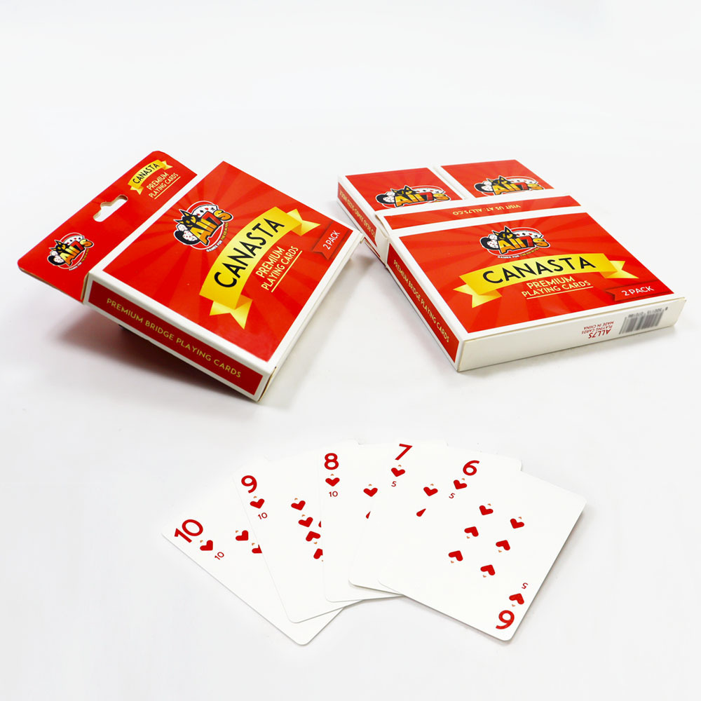 Manufacture High Quality Supermarket Sale Poker Cards Two Decks Custom Printing Logo Cool No Repeat Cartoon playing cards