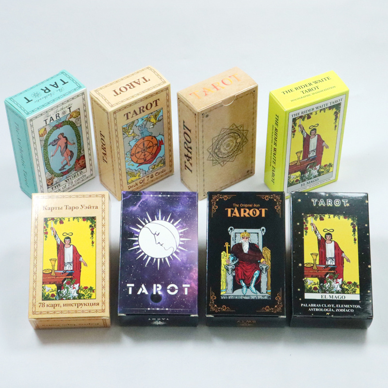 Manufacturer custom printing playing tarot game card 46/78/80 Cards Gold Gilt Silver Edges Tarot Oracle Cards