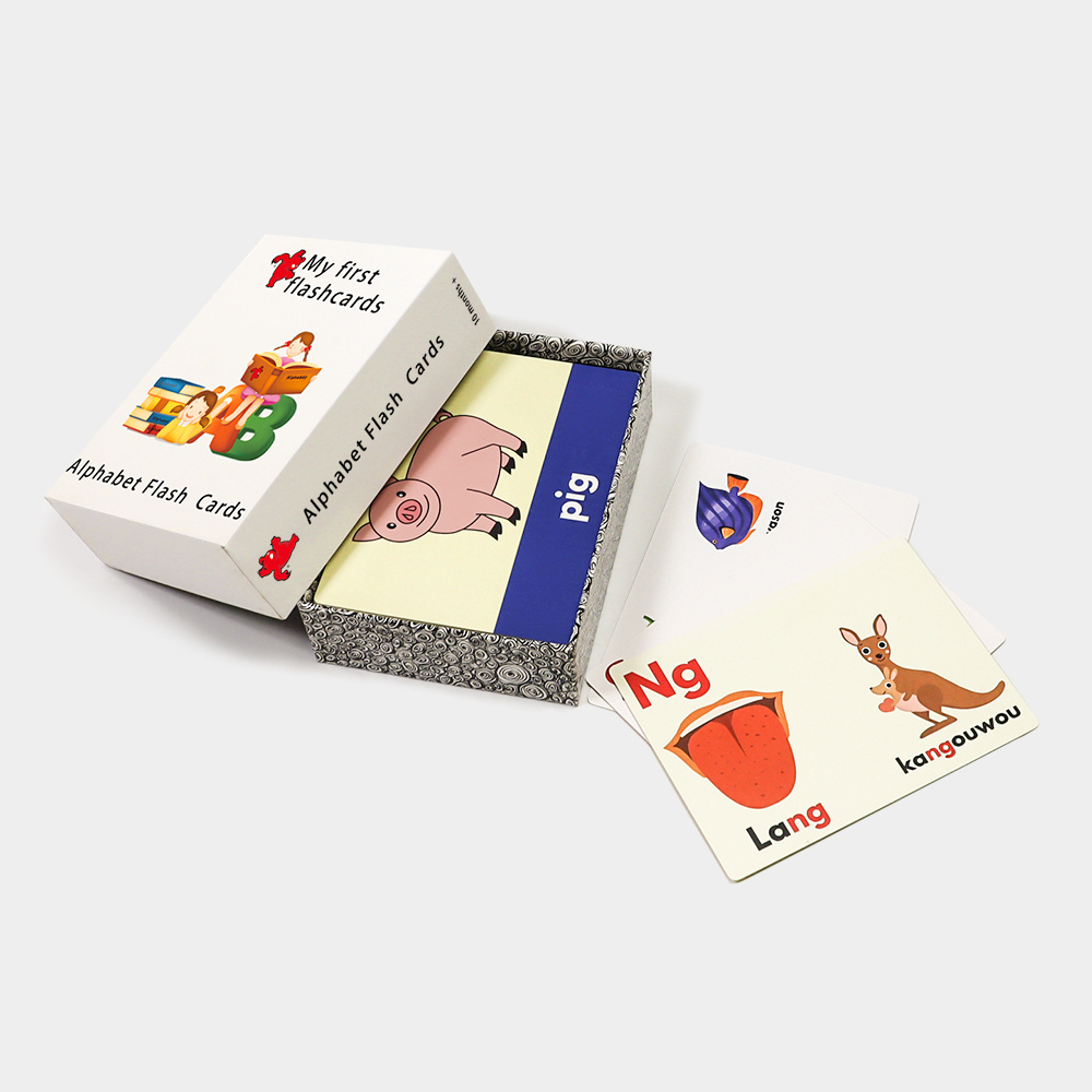 OEM printing table learning children kids games card playing cards with custom logo