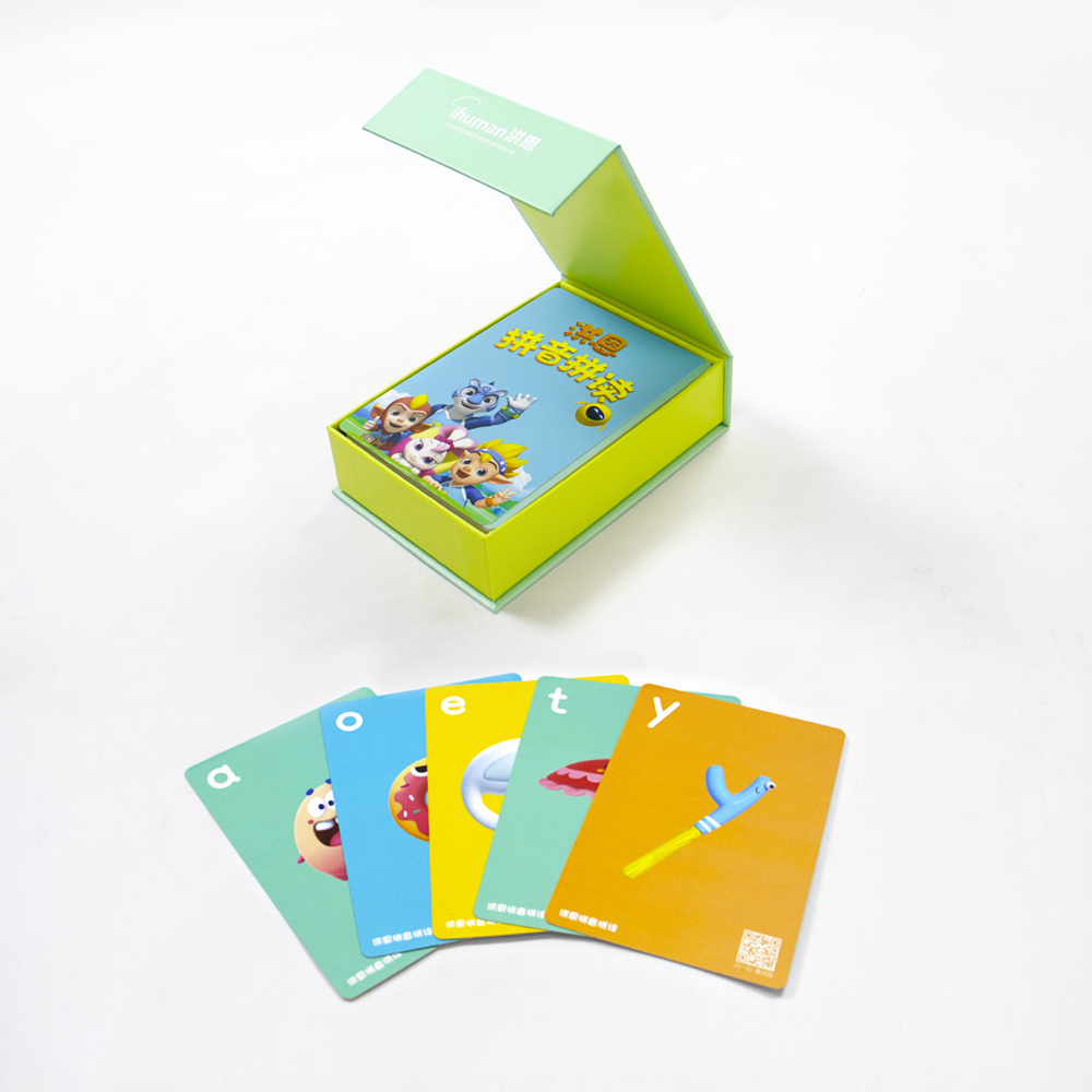 Kids baby playing game custom dry wipe erase english exercise math multiplication learning flash card