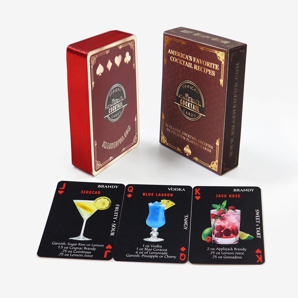 Custom Printing Red Gold Edge Playing Cards Leisure Entertainment Game Luxury classic style poker decks