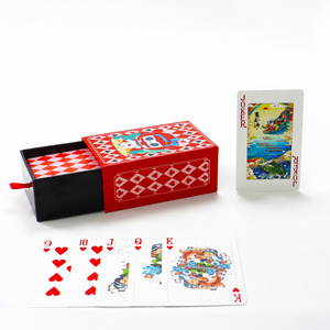 Manufacturers high quality playing cards tow set Factory printed Germany 310 gsm black core paper poker playing cards