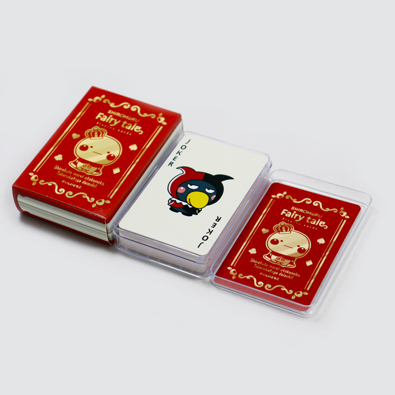 Printed playing cards custom limited edition advertising poker deck cartoon playing card manufacture plastic transparent box