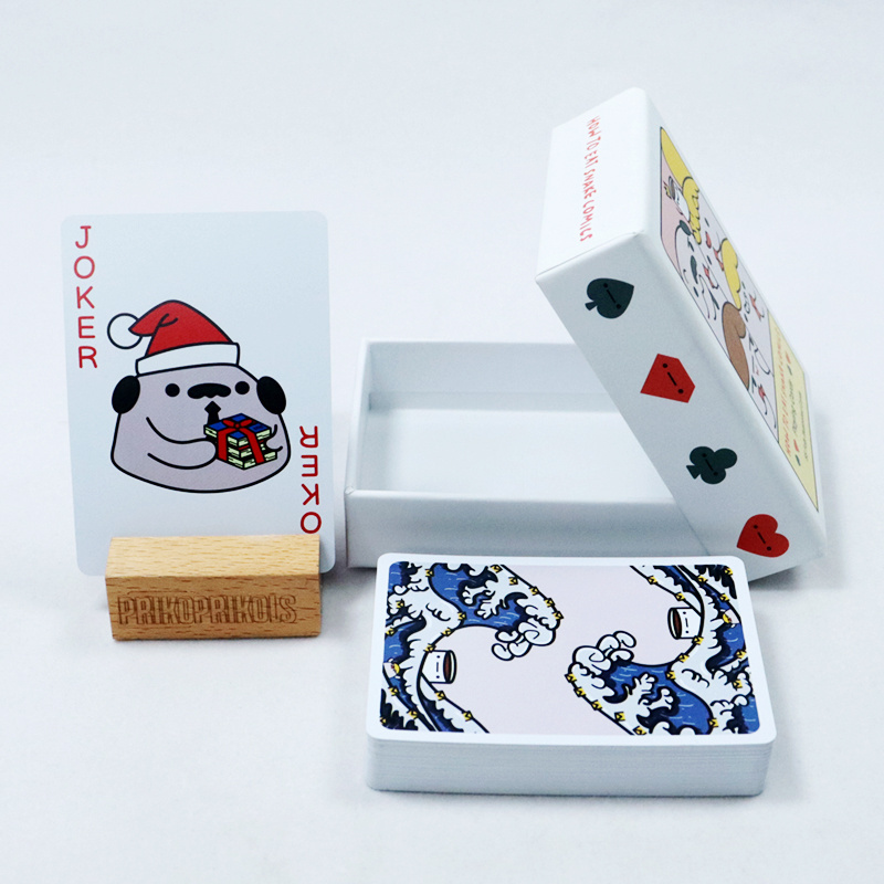 Personalized Printing Animal cartoon dog Playing cards custom Playing cards deck 100% plastic wholesale pvc poker cards