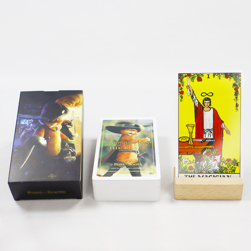 Custom personal making sublimation oracle tarot cards with instruction book factory printing cat tarot card new design