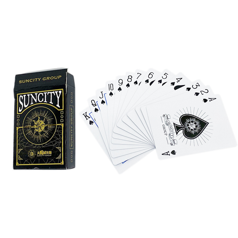 Factory custom original design cool black poker cards customized printing luxury gold foil poker playing cards