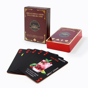 Custom Printing Red Gold Edge Playing Cards Leisure Entertainment Game Luxury classic style poker decks