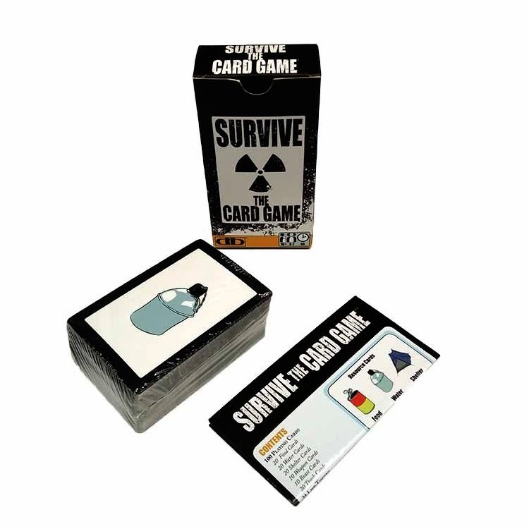 Custom printed children survive card game funny memory game flash cards