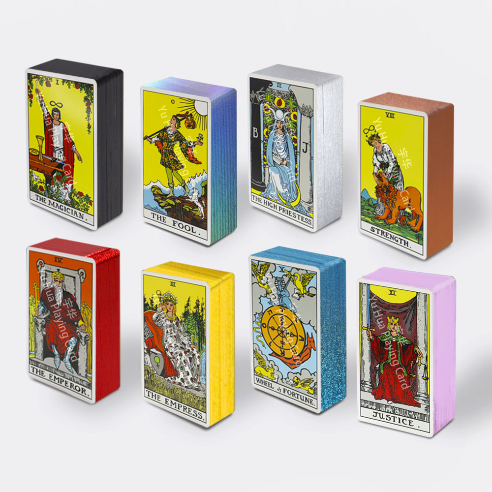 Manufacturer custom printing playing tarot game card 46/78/80 Cards Gold Gilt Silver Edges Tarot Oracle Cards