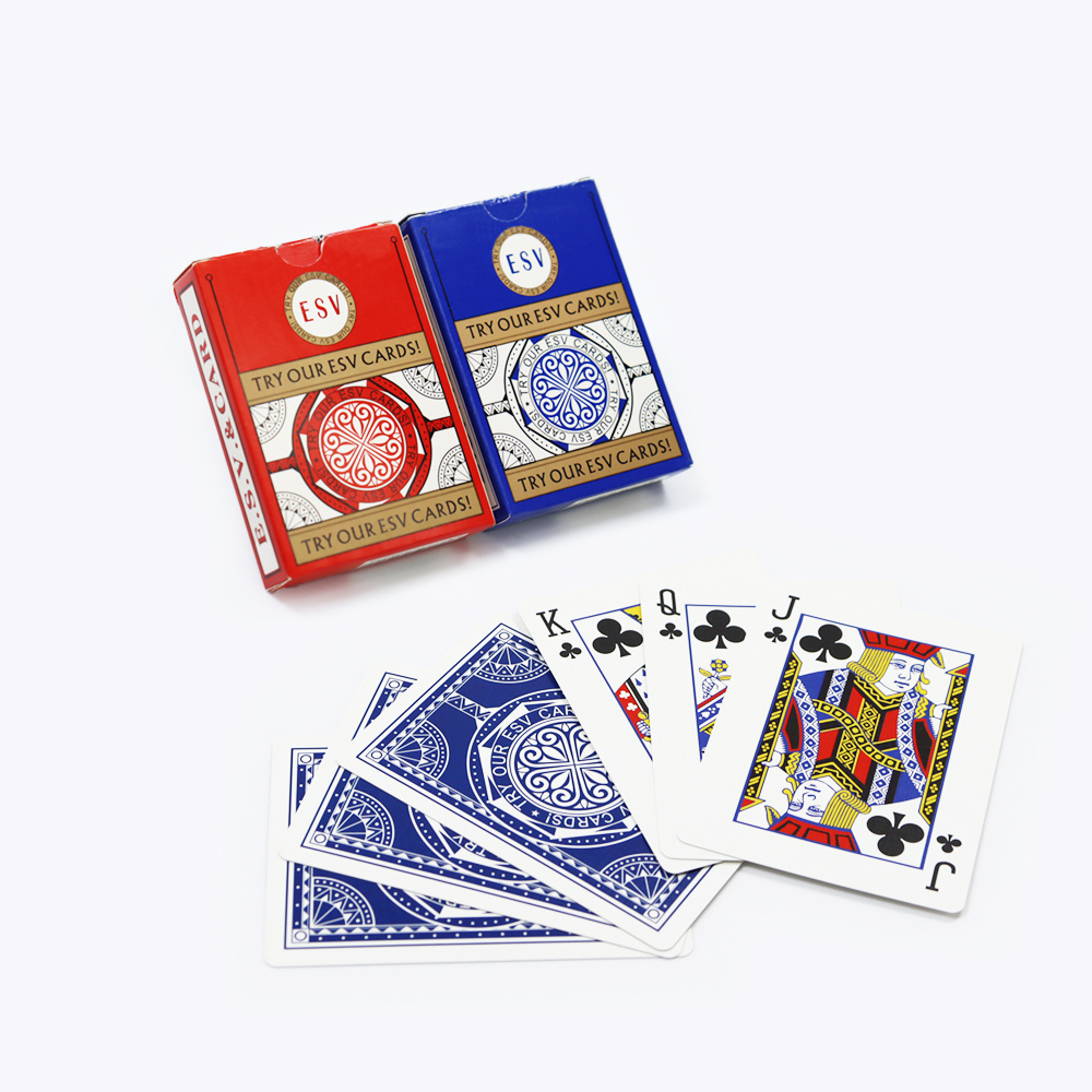 Wholesale Casino Entertainment Supplies Paper Playing Cards Custom Printed 310gsm Black Core Durable Paper Playing Cards