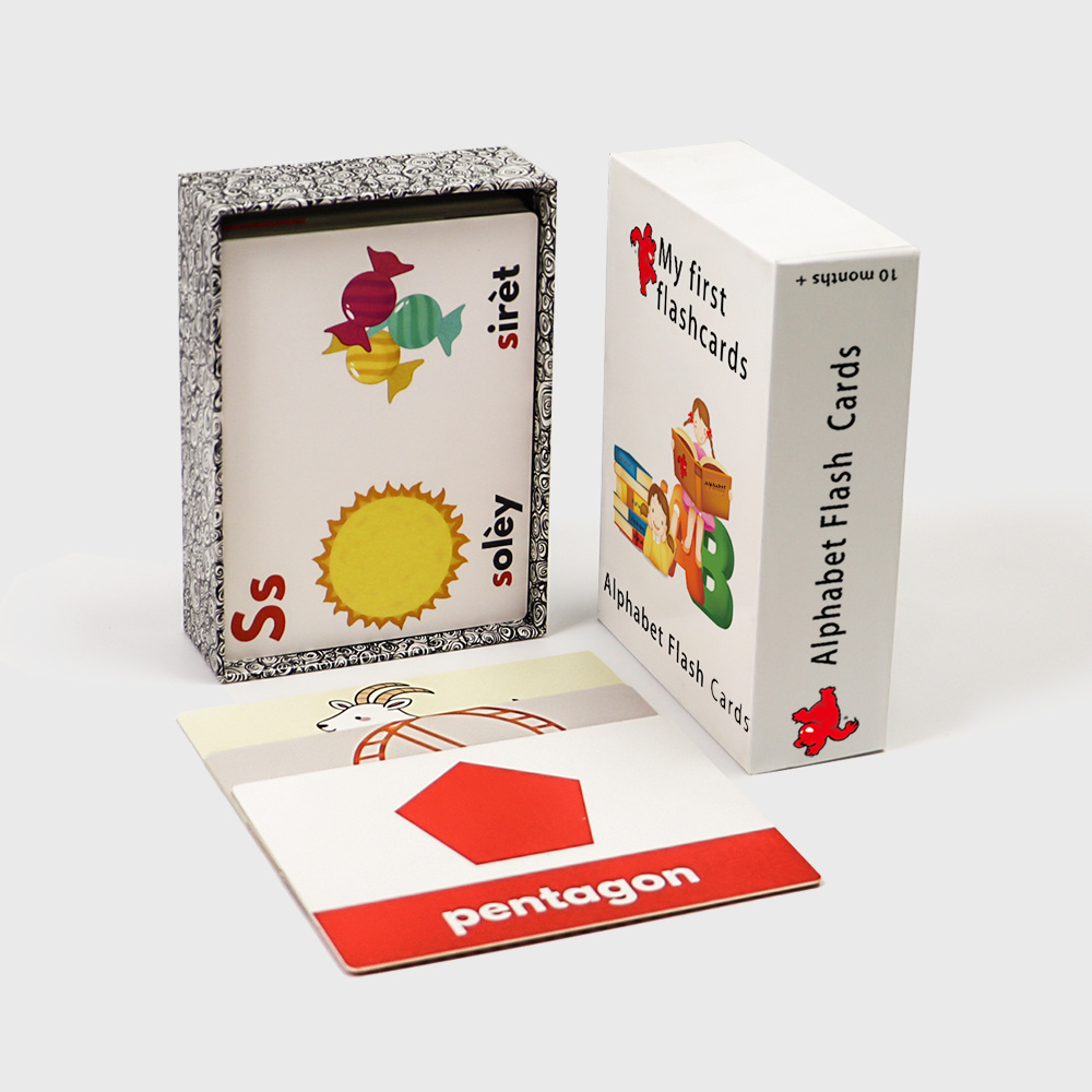 OEM printing table learning children kids games card playing cards with custom logo