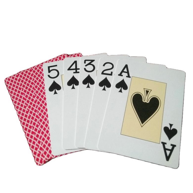 Customized 100% Plastic Jumbo Index Size Poker Decks Manufacture Waterproof PVC Playing Cards Casino Supply