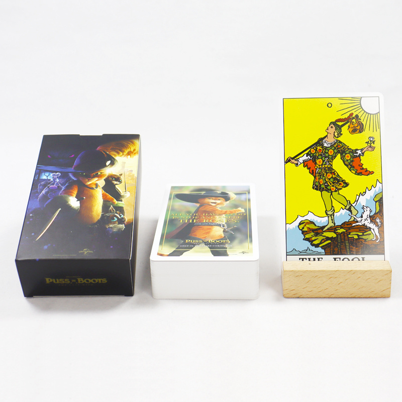 Custom personal making sublimation oracle tarot cards with instruction book factory printing cat tarot card new design