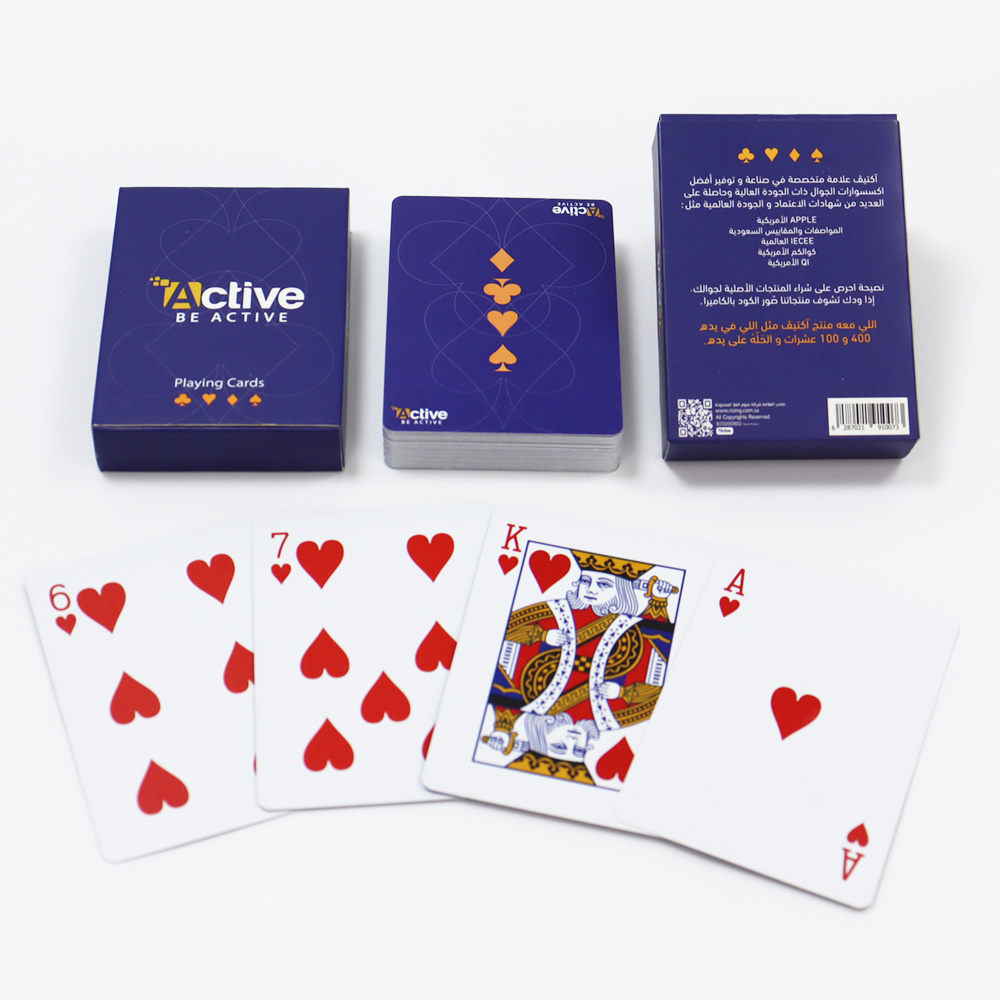 custom printing fiches poker jeton accessories card game playing cards waterproof factory printed 100% PVC plastic playing cards