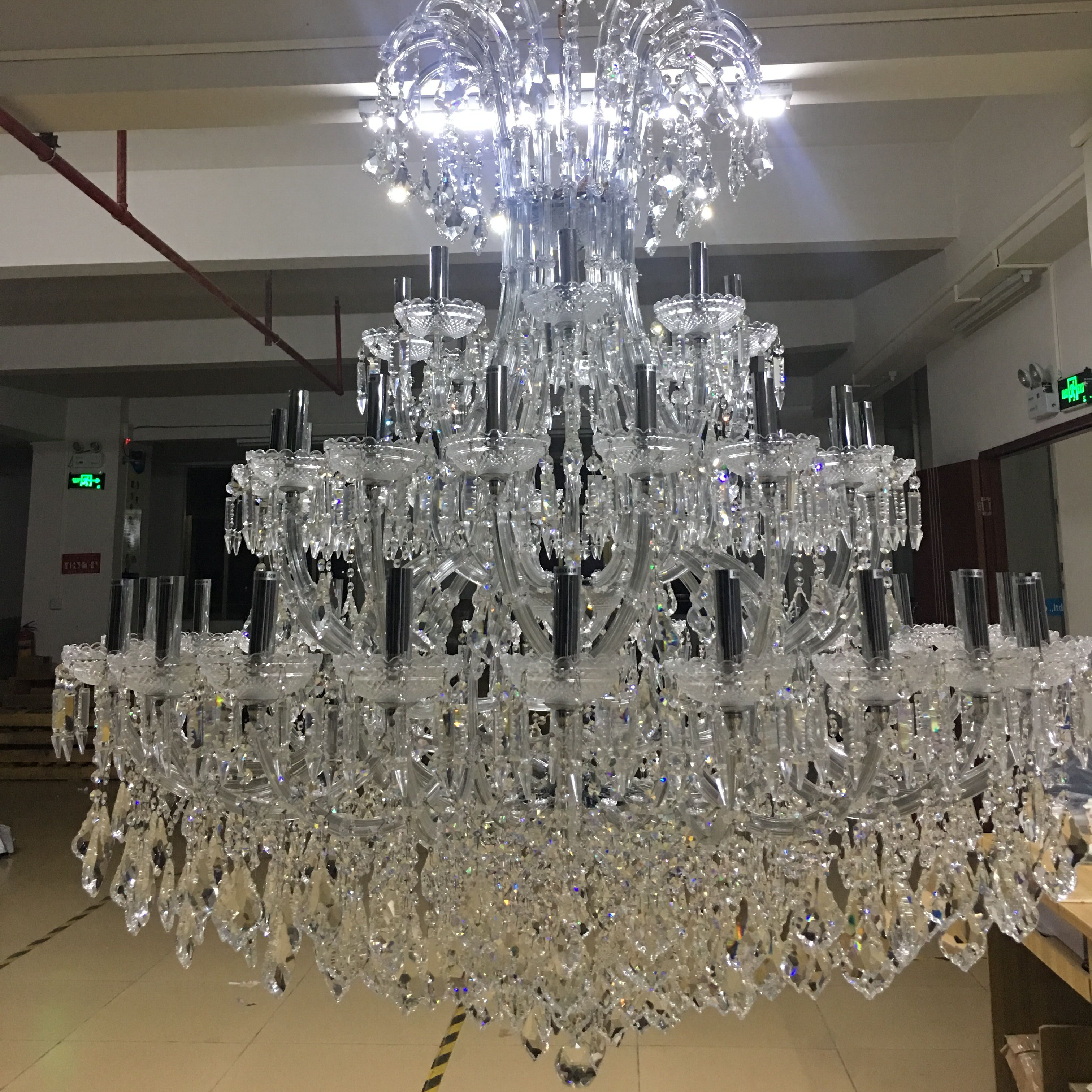 European style living room three layers crystal chandelier hotel lobby decoration lamp club cafe ceiling lighting fixture