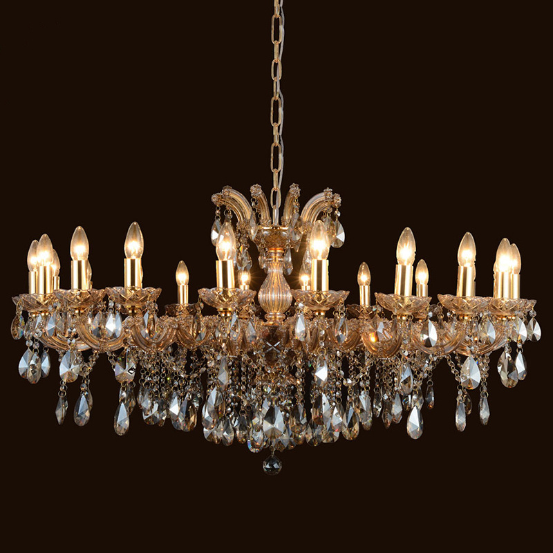 European style living room three layers crystal chandelier hotel lobby decoration lamp club cafe ceiling lighting fixture