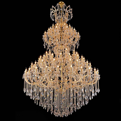 European style living room three layers crystal chandelier hotel lobby decoration lamp club cafe ceiling lighting fixture