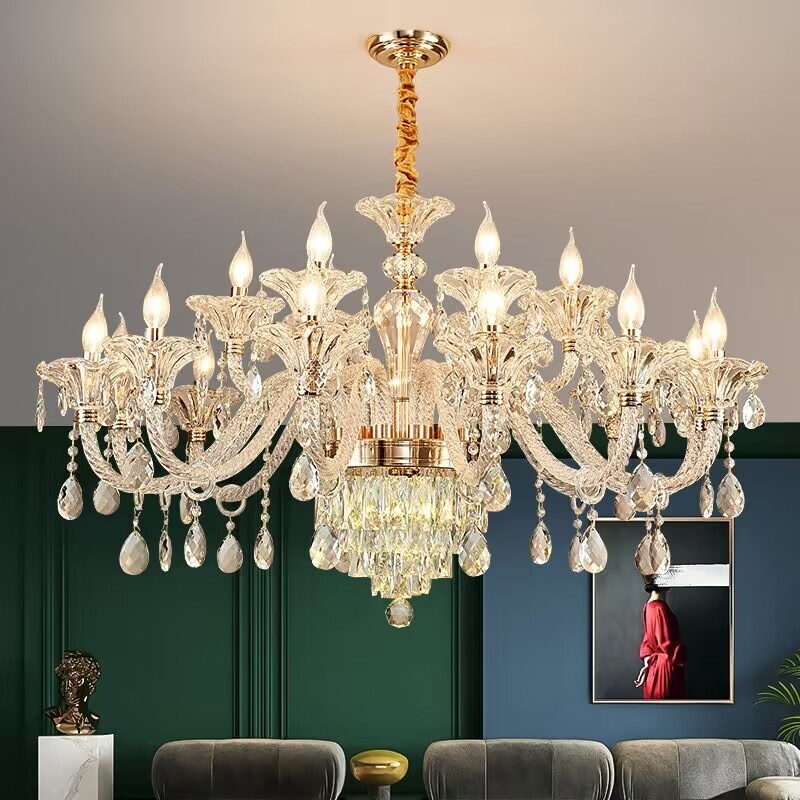 Modern Luxury gold Crystal Chandeliers for Living Room Bedroom Villa Hotel hall large hanging Pendant Lamp crystal Lighting