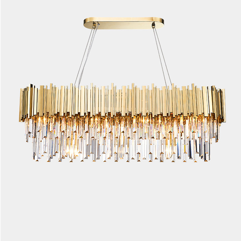 Modern Crystal Gold Chandelier Lighting LED Lamp Living Room Bedroom Decor Chandeliers Kitchen Indoor Light Fixtures