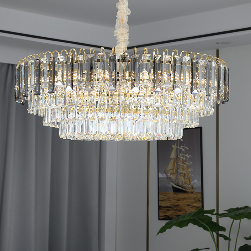 Postmodern new style luxury k9 crystal chandelier for the living room dining room bar creative light bedroom study pendant lamp