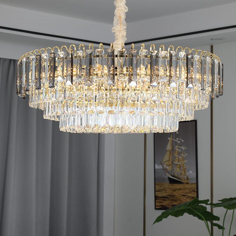 Postmodern new style luxury k9 crystal chandelier for the living room dining room bar creative light bedroom study pendant lamp