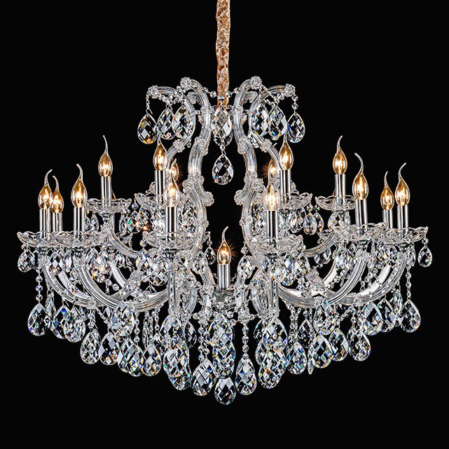 Traditional Maria Theresa Luxury Crystal Pendant Chandelier wedding decoration silver hotel lobby crystal lights