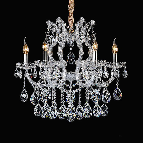 Traditional Maria Theresa Luxury Crystal Pendant Chandelier wedding decoration silver hotel lobby crystal lights