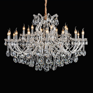 Traditional Maria Theresa Luxury Crystal Pendant Chandelier wedding decoration silver hotel lobby crystal lights