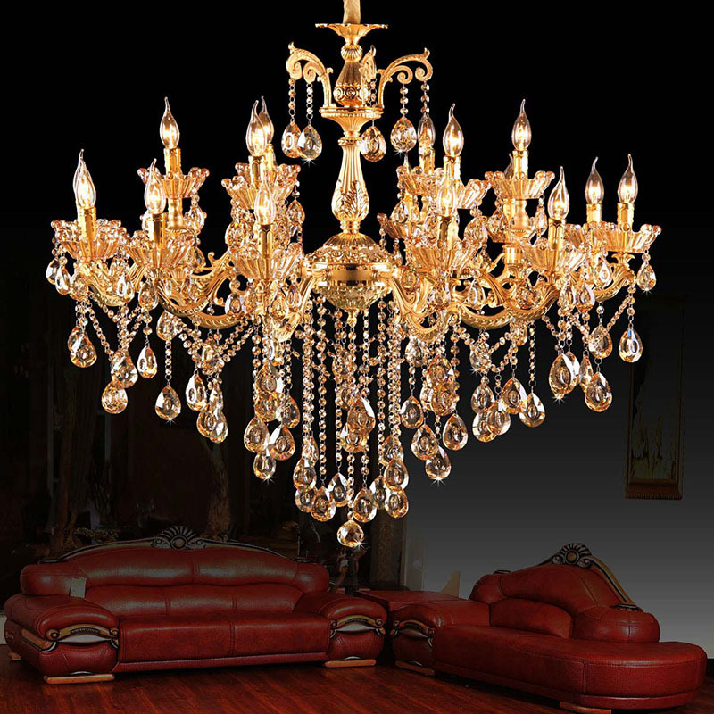 Indoor modern luxury crystal chandelier living room dining room bedroom pendant lamp hotel loft villa staircase chandeliers