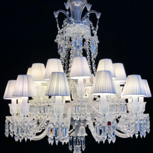 Zhongshan factory direct sales European candle crystal chandelier luxury villa living room LED ceiling lamp home pendant lamp